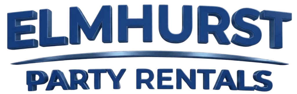 Elmhurst Party Rentals footer logo, powered by The DAM Lab and Jump Guy Party Rentals