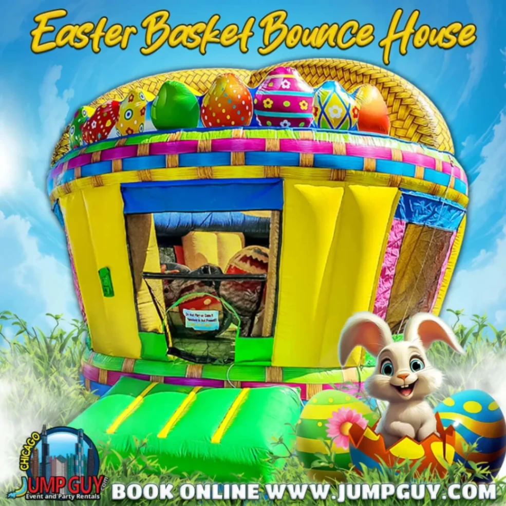 Easter Basket bounce house rental category card for Elmhurst IL spring events and birthday parties